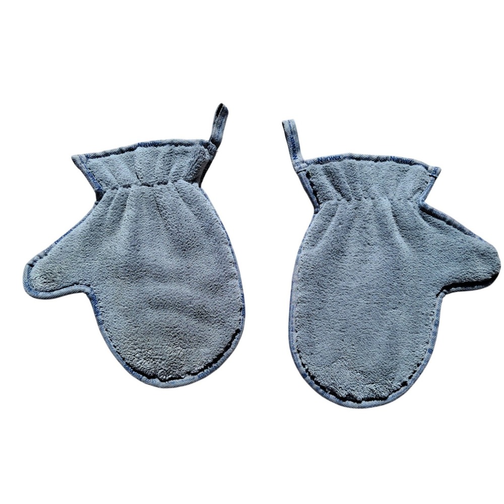 Norwex Dusting Mitt Set of 2 Grey Microfiber Reusable‎ Cleaning Mittens - Picture 2 of 4